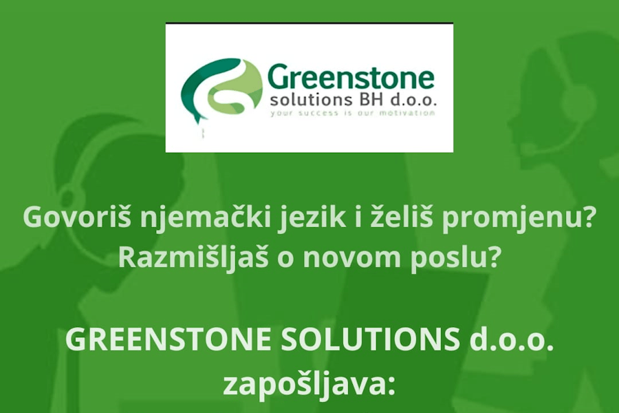 Potrebno više izvršitelja: Greenstone solutions d.o.o raspisuje natječaj za radno mjesto