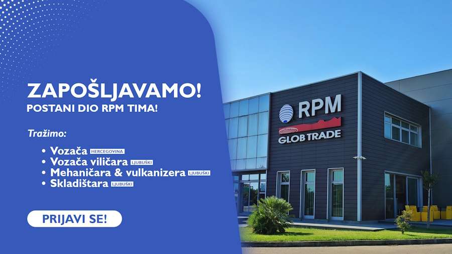Natječaj za posao – više radnih mjesta: RPM Glob Trade Natječaj za posao – više radnih mjesta: RPM Glob Trade
