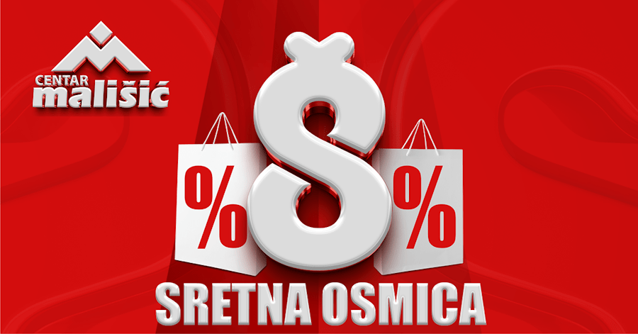 Sretna Osmica stiže PC Mališić! Ne propustite dan popusta – četvrtak, 8. svibnja! Sretna Osmica stiže PC Mališić! Ne propustite dan popusta – četvrtak, 8. svibnja!