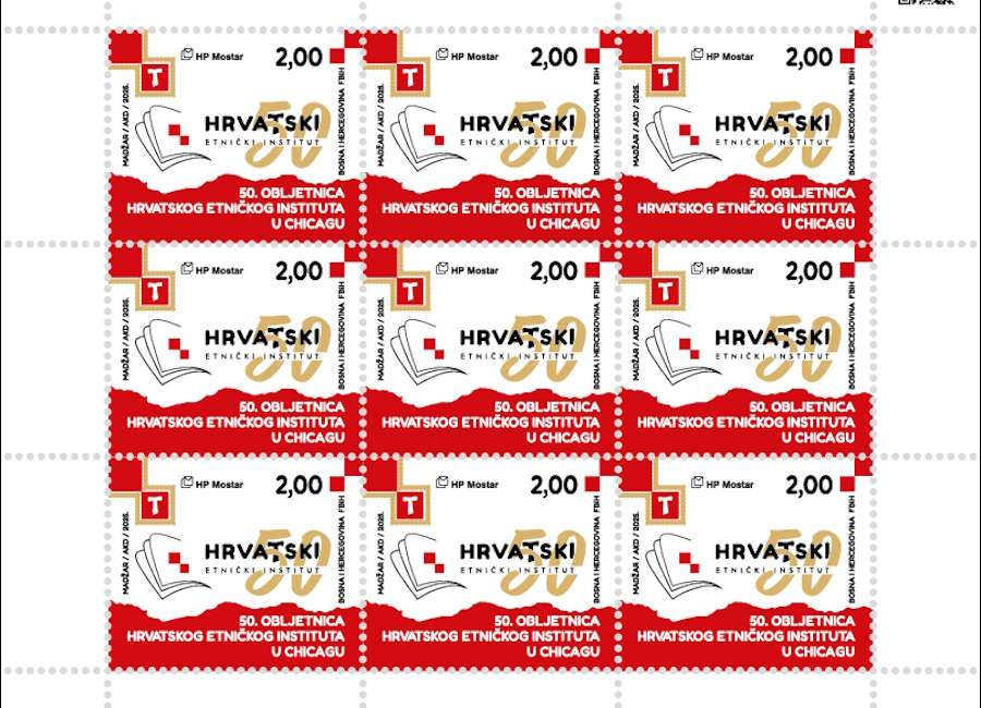 Prigodnom markom HP Mostar obilježio 50. obljetnicu Hrvatskog etničkog instituta u Chicagu