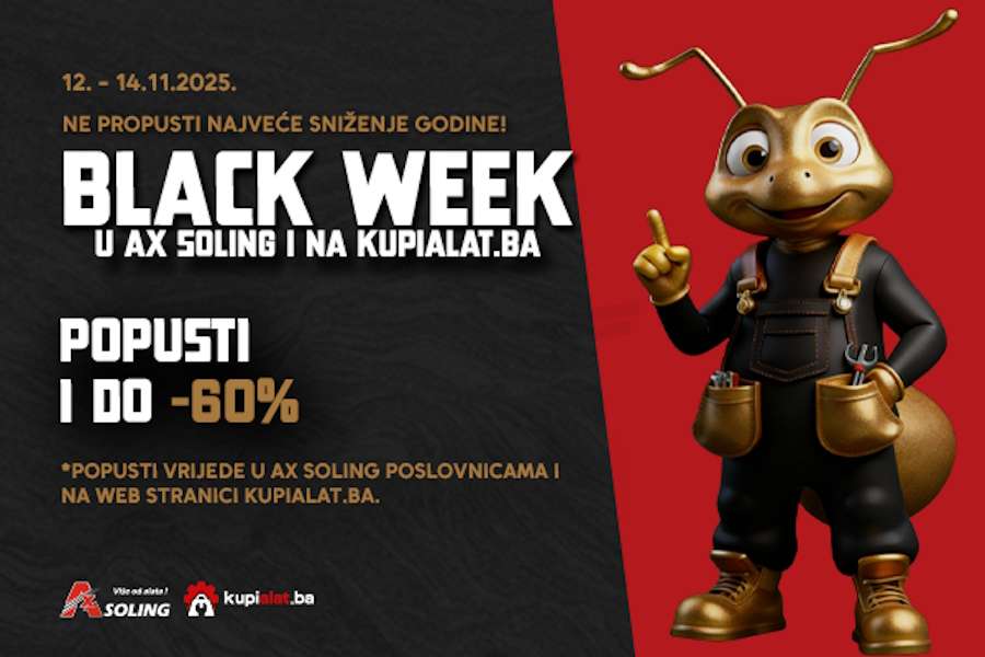 BLACK WEEK stiže u AX-Soling i na kupialat.ba !
