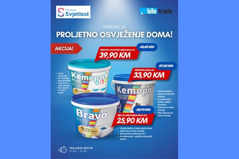 Velika akcija u BILO TRADE BAU CENTRIMA u ožujku