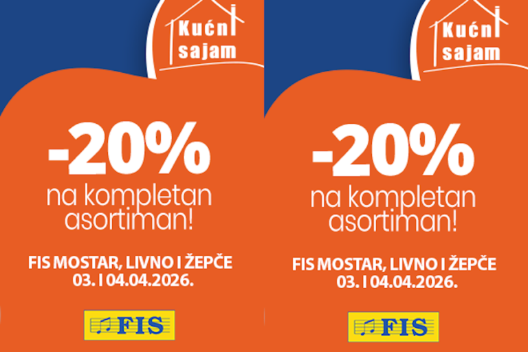 Kućni sajam FIS: Ne propustite 20% popusta na asortiman za kuću i vrt!