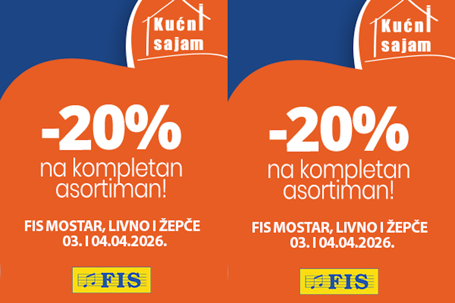 Kućni sajam FIS: Ne propustite 20% popusta na asortiman za kuću i vrt!