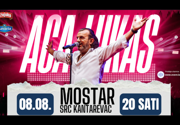 Glazbeni spektakl u srcu Mostara: Aca Lukas stiže na Kantarevac!