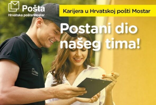 Hrvatska pošta Mostar zapošljava – traži više djelatnika