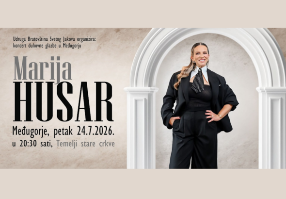 Večer vjere, pjesme i zajedništva: Koncert duhovne glazbe Marije Husar u Međugorju