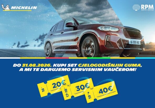 U RPM servisima, uz cjelogodišnji Michelin do besplatne ugradnje!