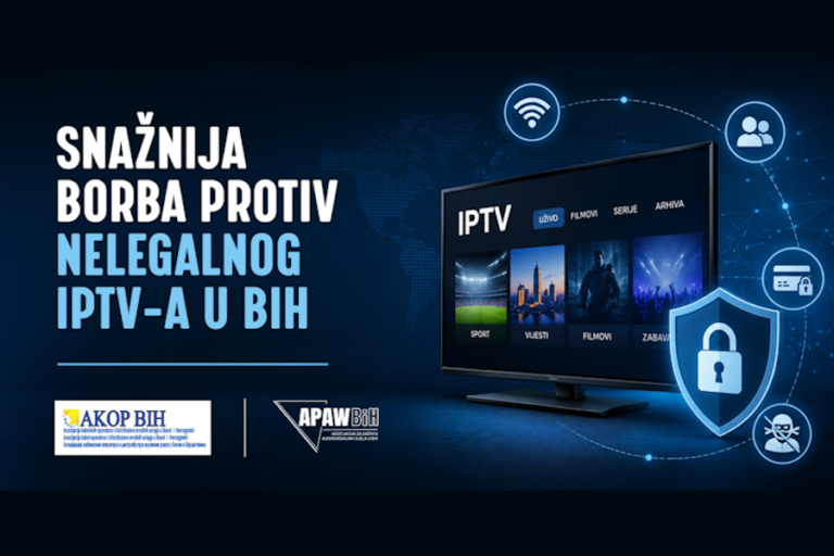 AKOP BiH i APAWBiH potpisali Protokol o suradnji Zajednička borba protiv ilegalnih IPTV operatera u BiH