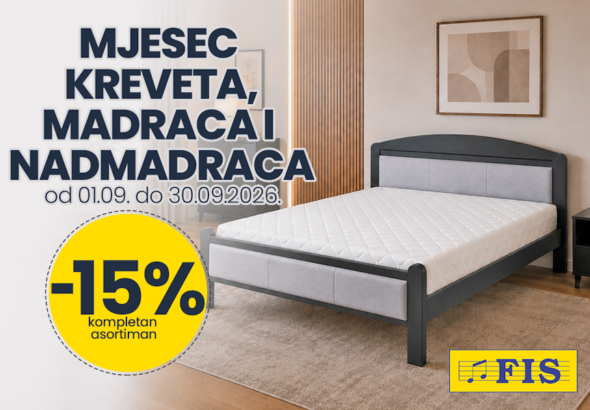 Mjesec kreveta, madraca i nadmadraca u FIS centrima