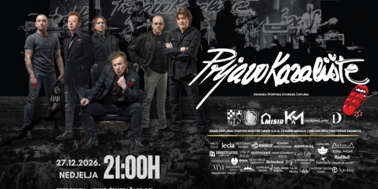 Prljavo kazalište u Čapljini: Veliki koncert 27. prosinca u Športskoj dvorani
