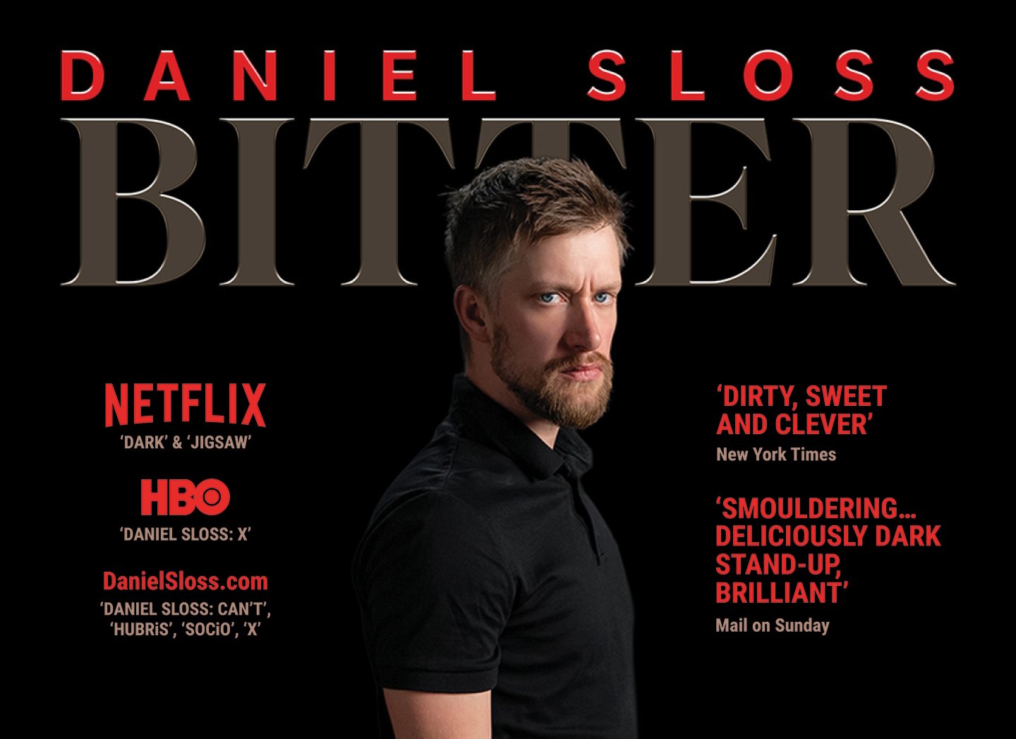 Škotska komičarska zvijezda Daniel Sloss stiže u Sarajevo 10.12.2026. god., s novim showom „BITTER“
